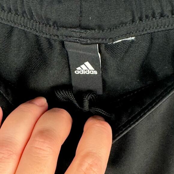 Adidas Black 3 Pink Striped Side Classic Stretch Elastic Waist Joggers Sz Medium - Picture 5 of 10